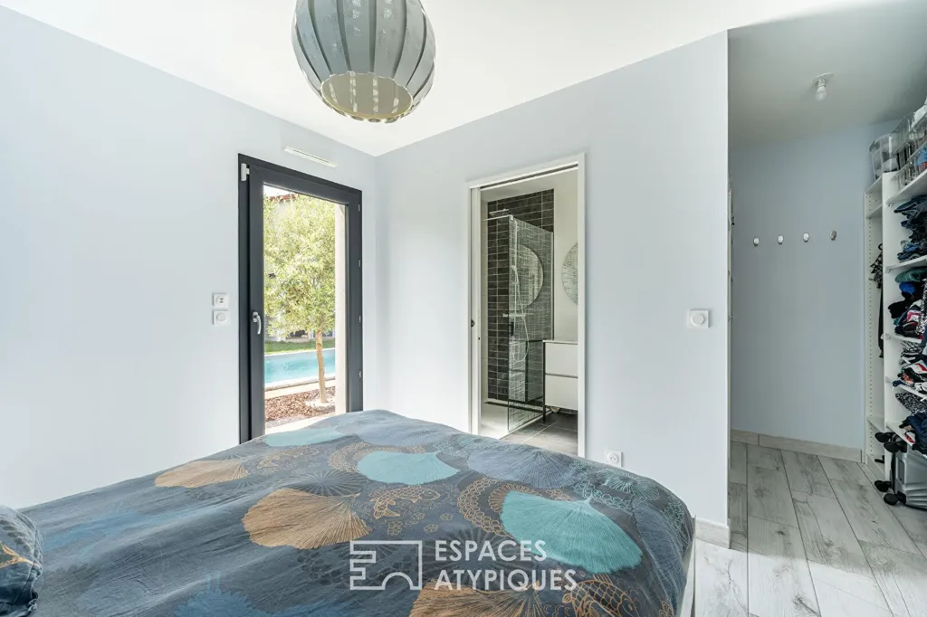 Camere da letto - Contemporary House with Pool in Saint-Didier-de-Formans