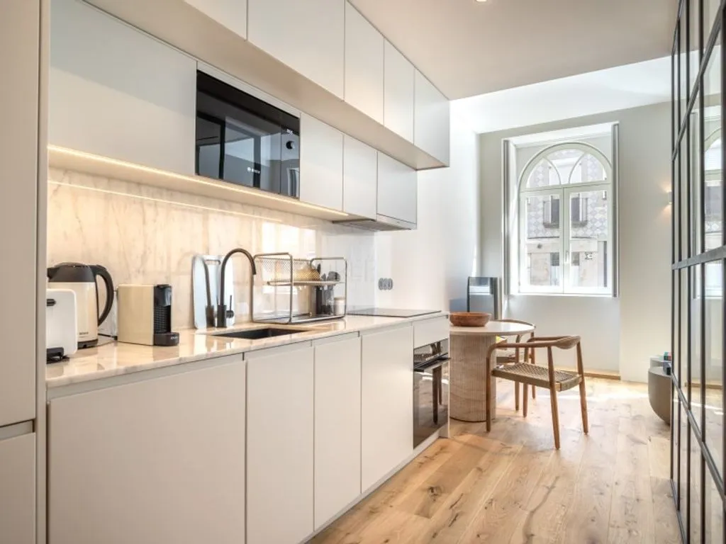 Cuisine - Studio Apartment with Interior Bedroom in Porto