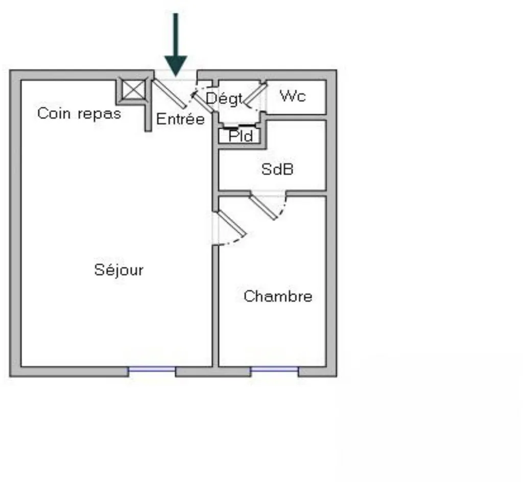 Plan - Appartement Meublé T2 avec Ascenseur au Centre de Beuzeville
