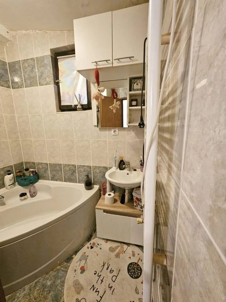 Bathrooms - Two-Bedroom Apartment with Terrace in Stupnik