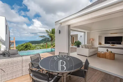 Terrasse - Villa de Luxe avec Vue Mer à Saint-Barthélemy