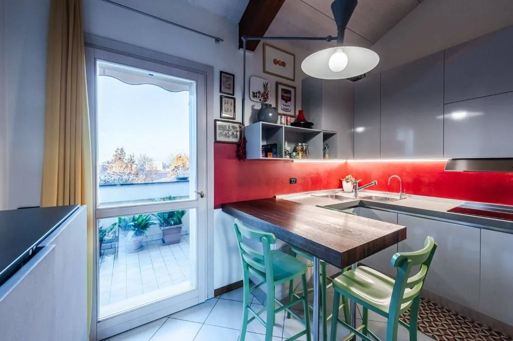 Köök - Luxury Penthouse with Terraces in Modena