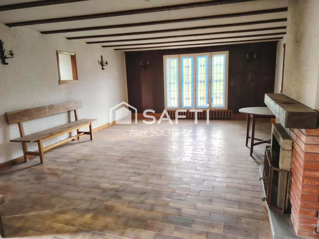 Séjour - Stone House with Large Plot in Negreira