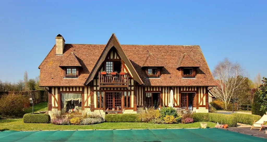 Exterior - Norman House with Pool in Beuvron En Auge