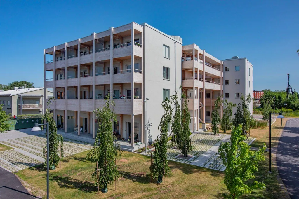 Vue aérienne - Modern Flat with South-Facing Balcony in Norrköping