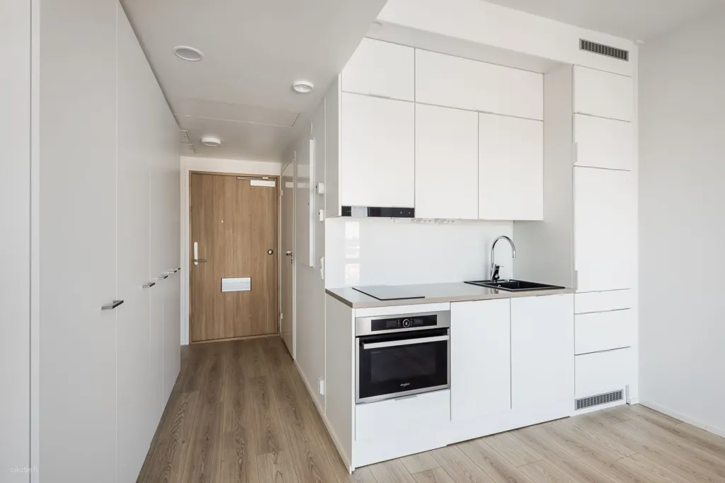 Kitchen - Modern Flat with French Balcony in Malmi