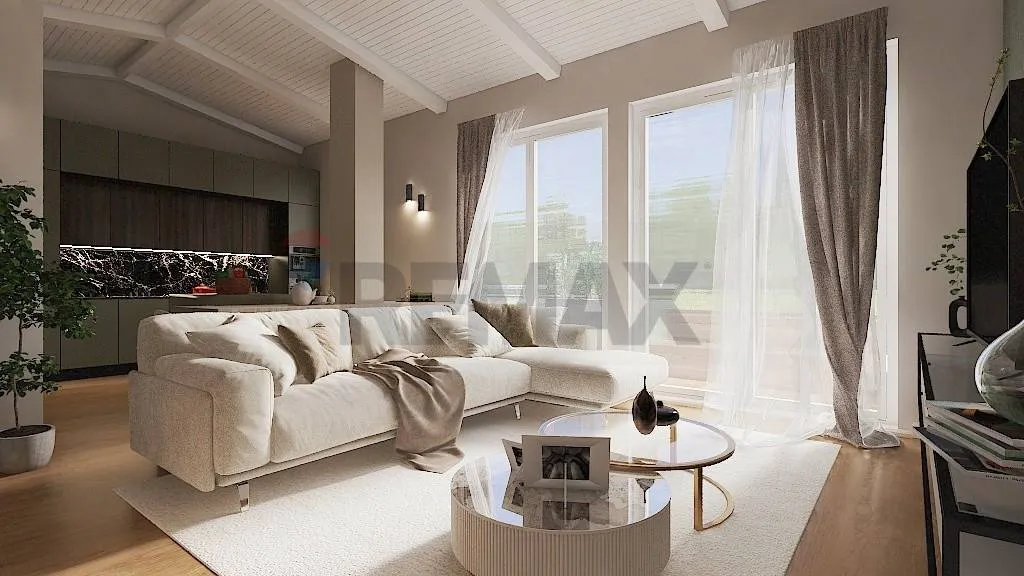 Séjour - Attico with Panoramic Terrace in Somma Lombardo