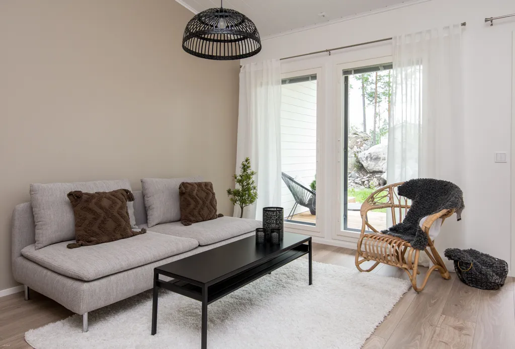 Soggiorno - Modern Apartment with Garden in Sundom, Vaasa