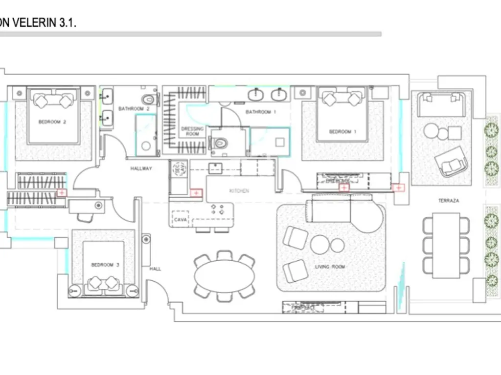 Plan - Beachfront Apartment with Garden in Estepona