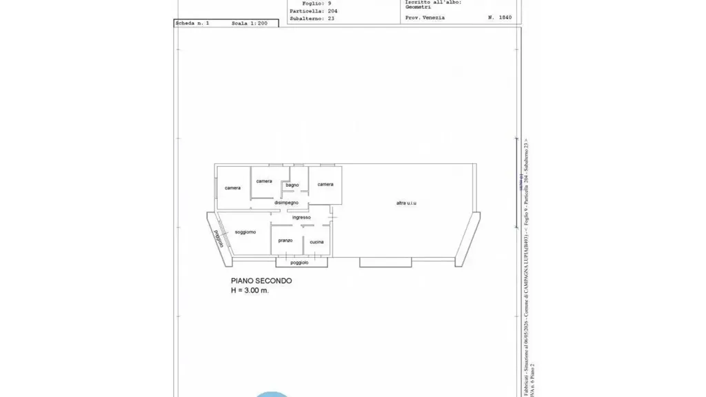 Plaan - Spacious Apartment with Three Balconies in Campagna Lupia
