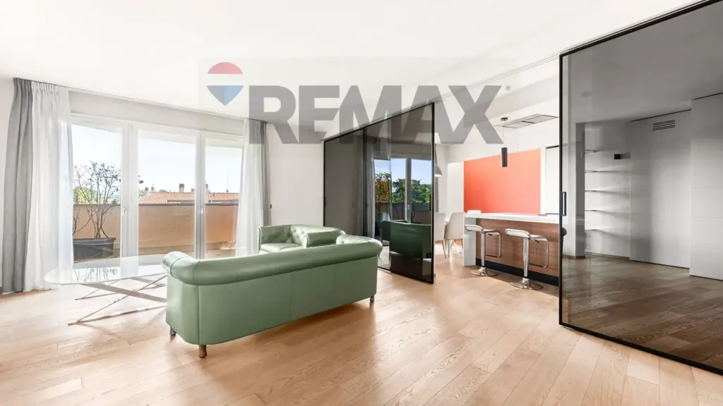 Living Room - Modern Apartment with Terrace in Legnano