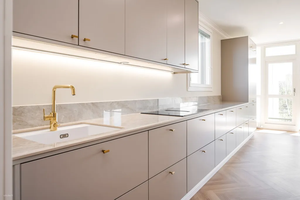 Küche - Fully Renovated Apartment with River Views in Oulu