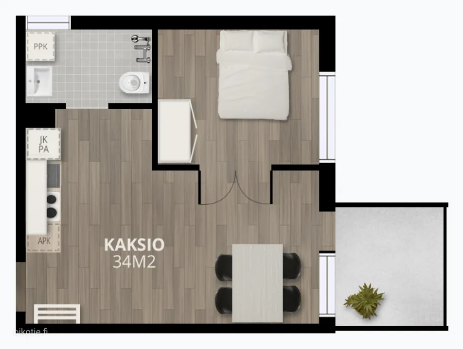 Plaan - Modernised Flat with Balcony in Jyväskylä