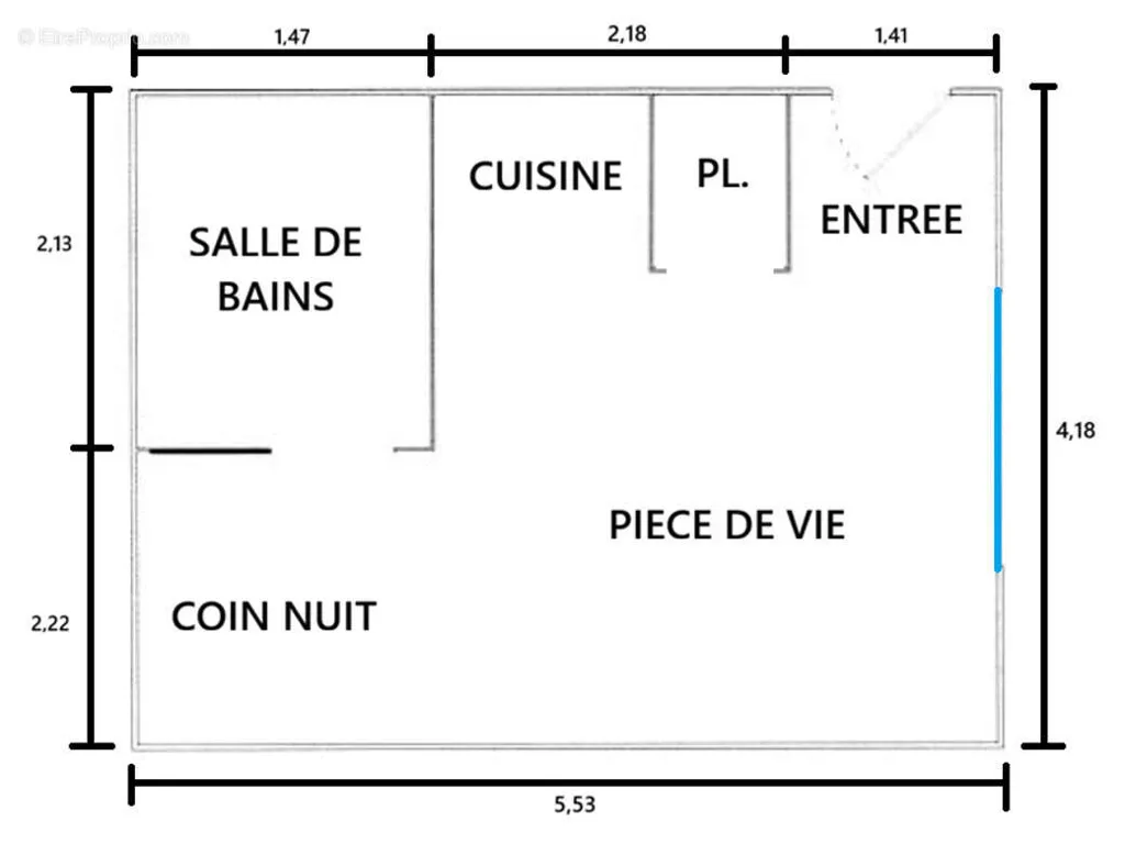 Plaan - Renovated Studio with Garden View in Paris