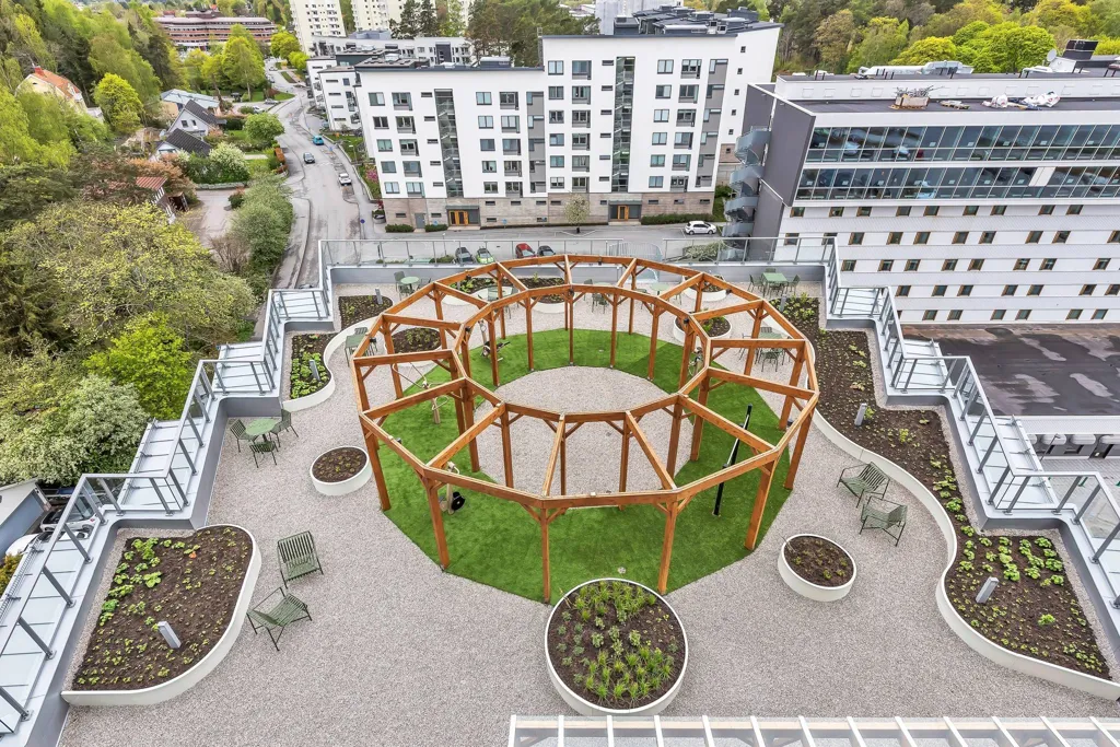 Vue aérienne - Studio Apartment with High Ceilings in Roslags Näsby