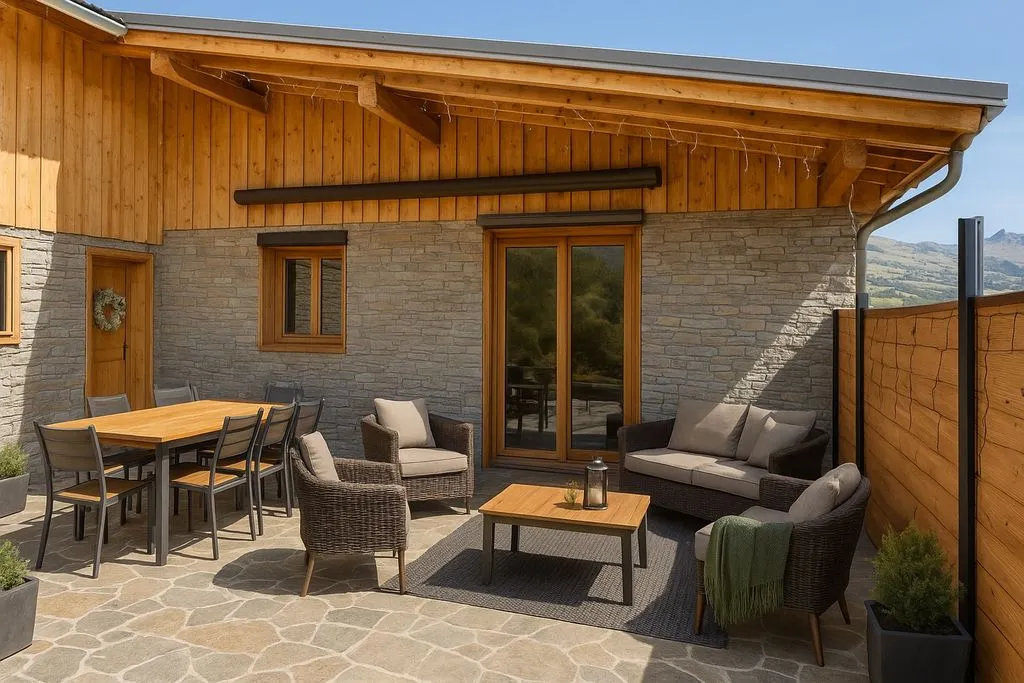 Terrass - Renovated Chalet with Mountain View in La Plagne