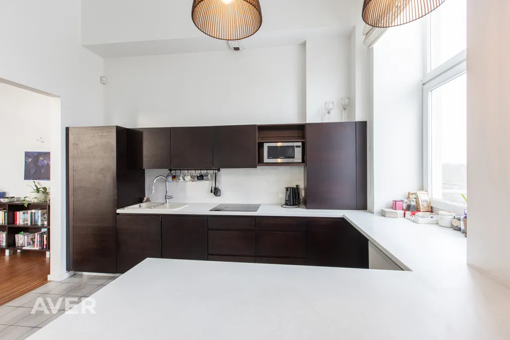 Cuisine - Renovated Apartment with Panoramic View in Torņakalns