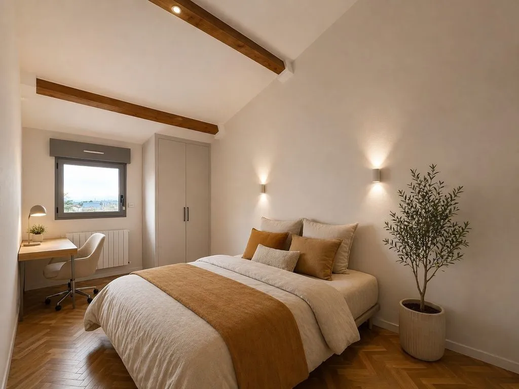 Bedrooms - Luxury Flat with Terrace in Limonest