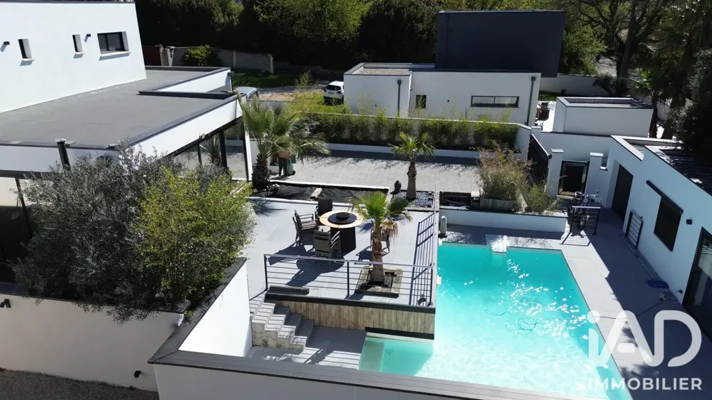 Vista aerea - Contemporary House with Pool in Montélimar