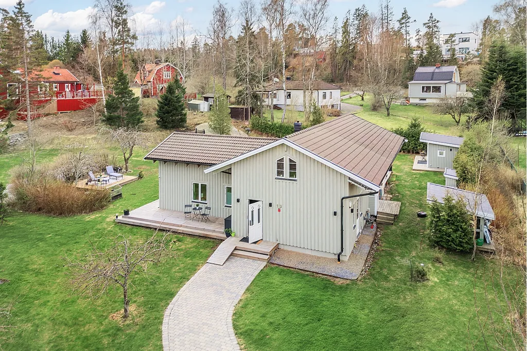 Vue aérienne - Modern Villa with Garden in Gudö