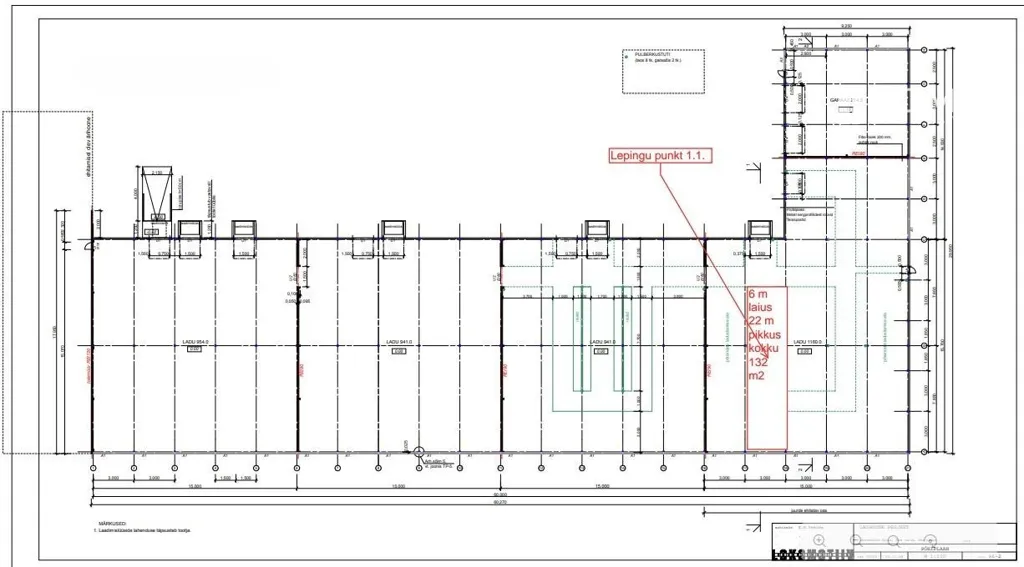 Plan - Warehouse Space with Loading Bay in Vana-Tartu