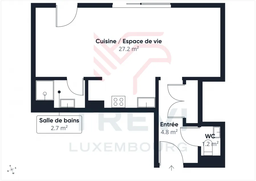Plan - Studio Neuf avec Jardin à Arlon