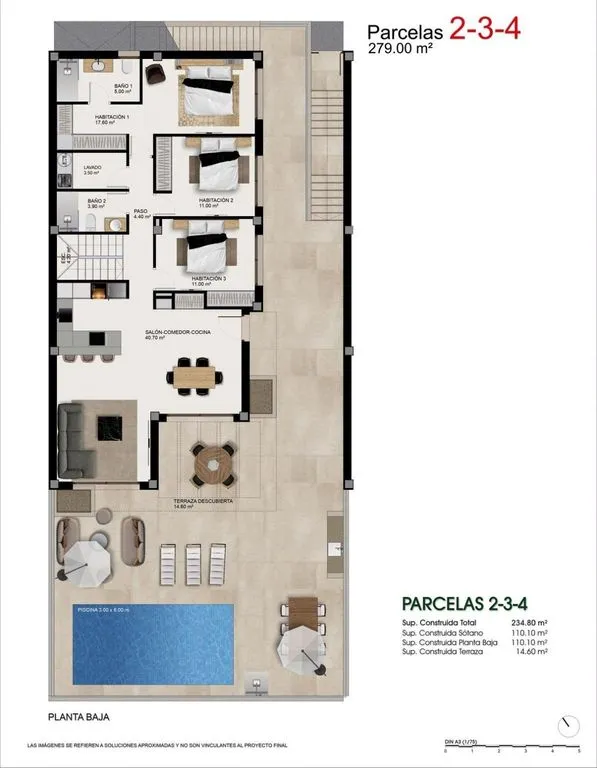 Plan - New Build Villa with Pool in Benijofar