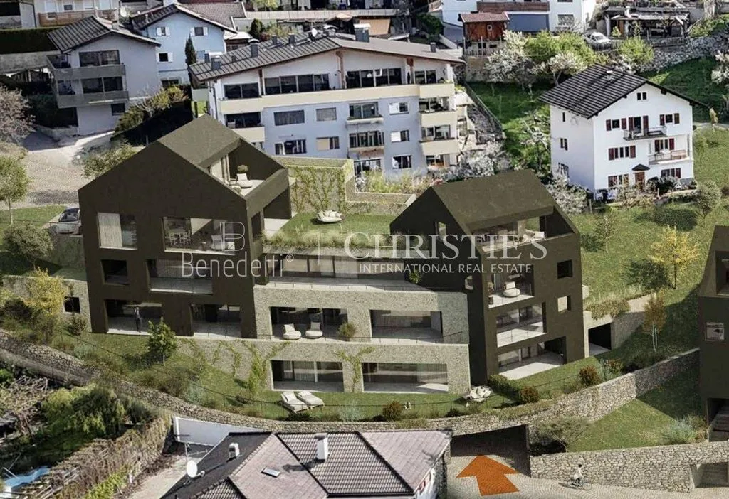 Aerial - Luxury Apartment with Private Garden in Brixen