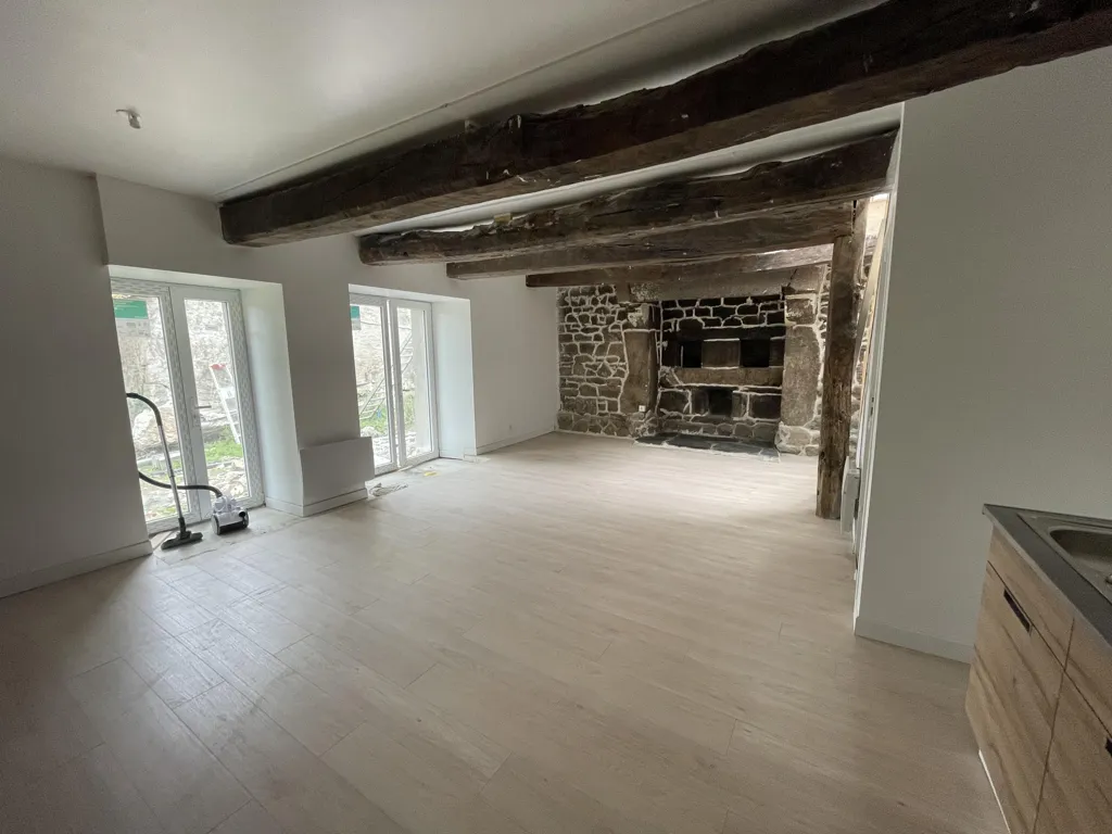 Living Room - Rustic Stone House with Garden in Countryside