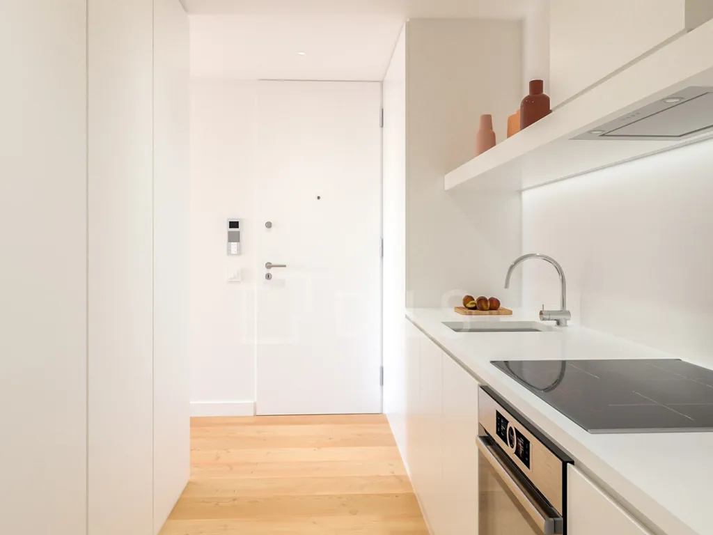 Köök - T0 Apartment with Ocean View in Sesimbra