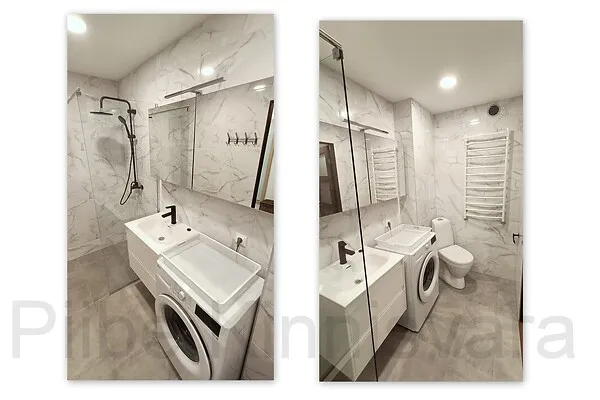 Salles de bain - Renovated Flat with Balcony in Jõgeva
