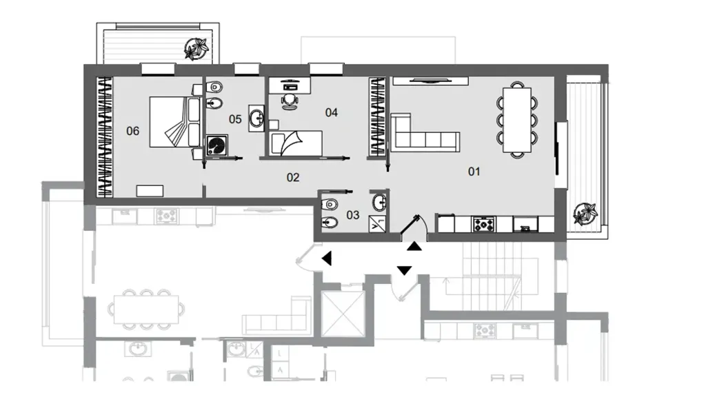 Plan - Modern Apartment with Balcony in Saonara