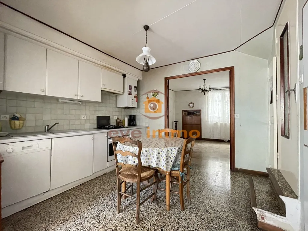 Kitchen - Rustic House with South-Facing Courtyard in Lespignan