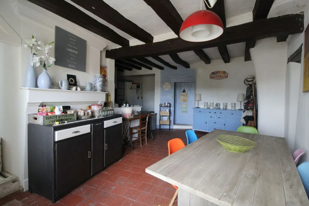 Salle à manger - Maison Semi-Troglodyte avec Terrasses à Bourré