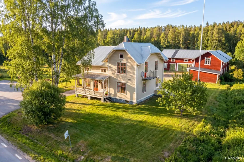 Vista aerea - Charming Farmhouse with Workshop in Nyhem