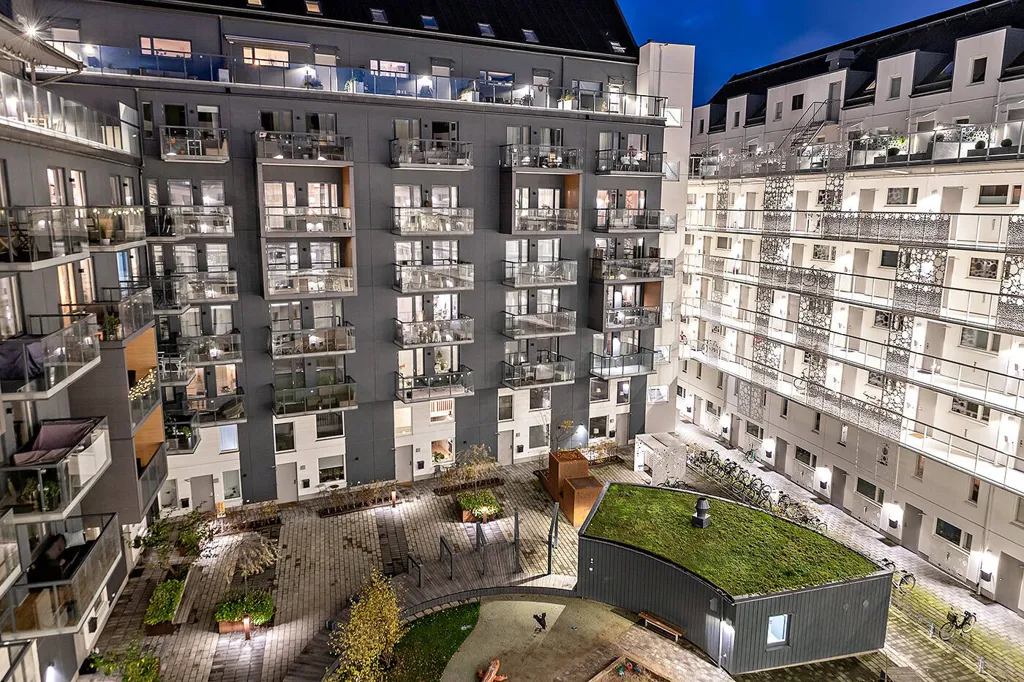 Vue aérienne - Two-Bedroom Flat with Balcony in Göteborg