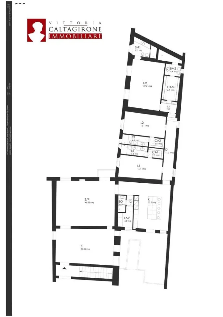 Plan - Luxury Apartment with Terrace in Rome