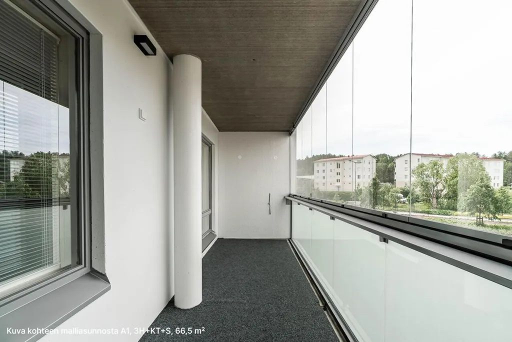 Balcony - 2-Bedroom Apartment with Balcony in Klaukkala