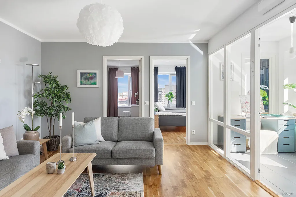 Soggiorno - Modern Apartment with Panoramic View in Kista Tower