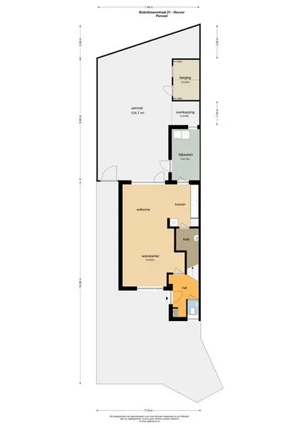 Planimetria - Two-Storey House with Private Garden in Reuver