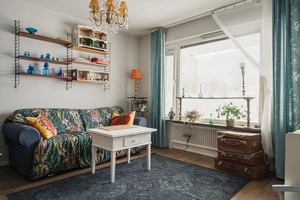 Soggiorno - 1st Floor Apartment with Central Location in Skellefteå