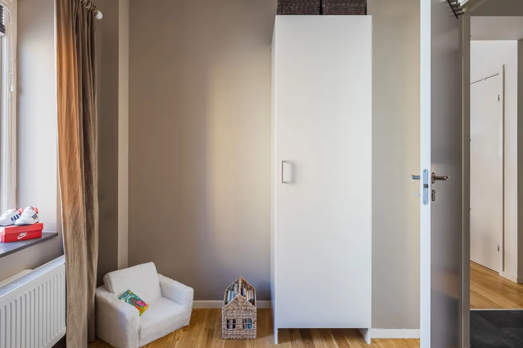 Bedrooms - Modern Flat with Balcony in Uppsala