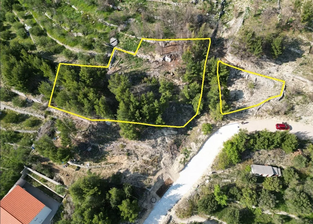 Vue aérienne - Building Plot with Sea View in Sumpetar