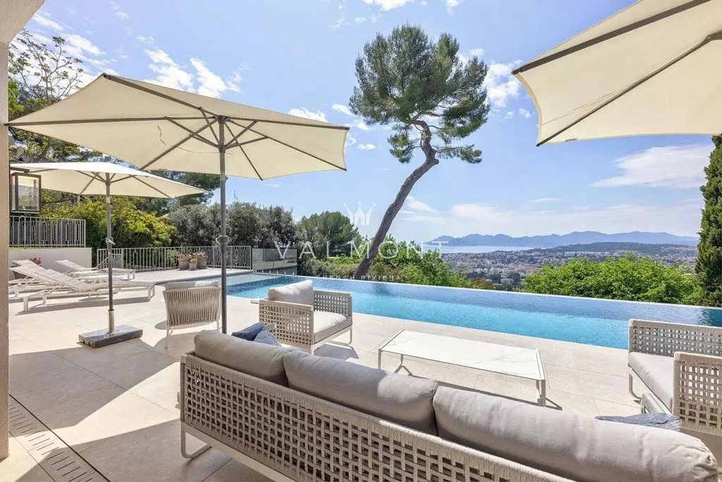 Piscine - Villa de Luxe avec Vue Mer à Cannes