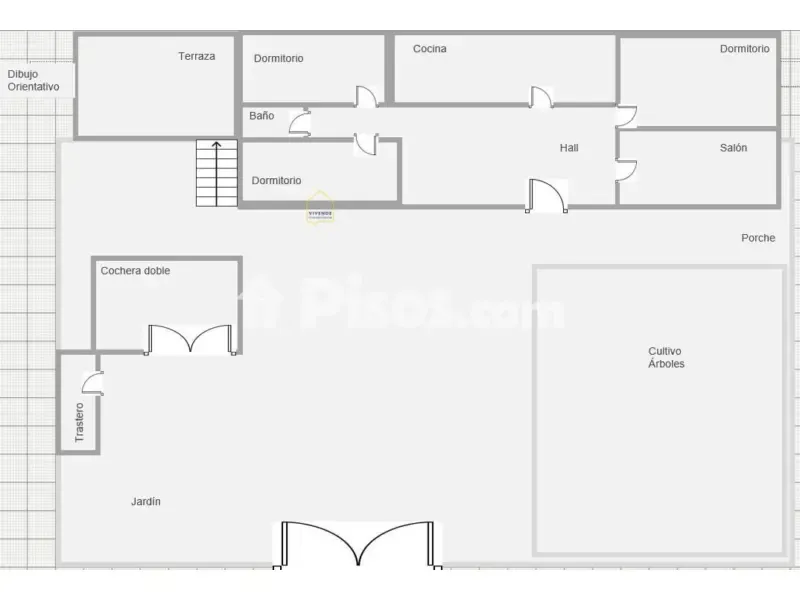 Planimetria - Single-Storey Chalet with Garden in Lorca Centre