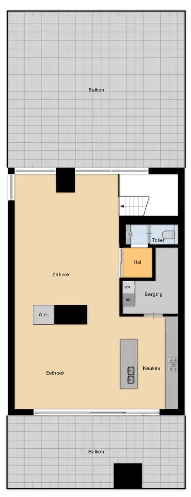 Plan - Penthouse avec Terrasses à Hasselt