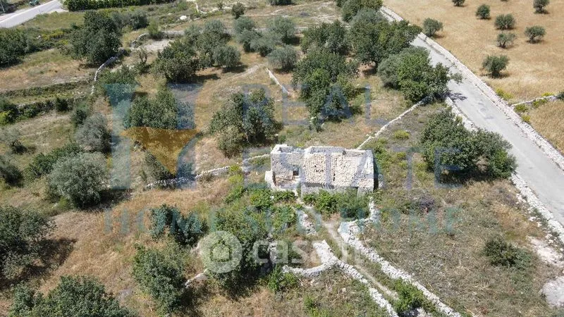 Aerial - Rustic Cottage with Olive Grove in Modica