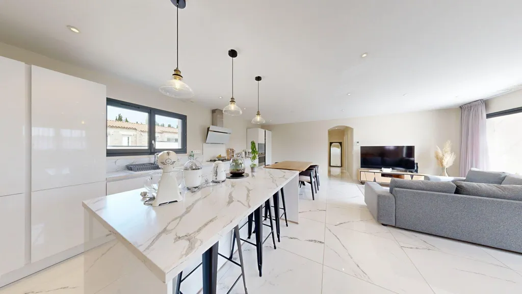 Cucina - Contemporary House with Pool in Malemort-du-Comtat