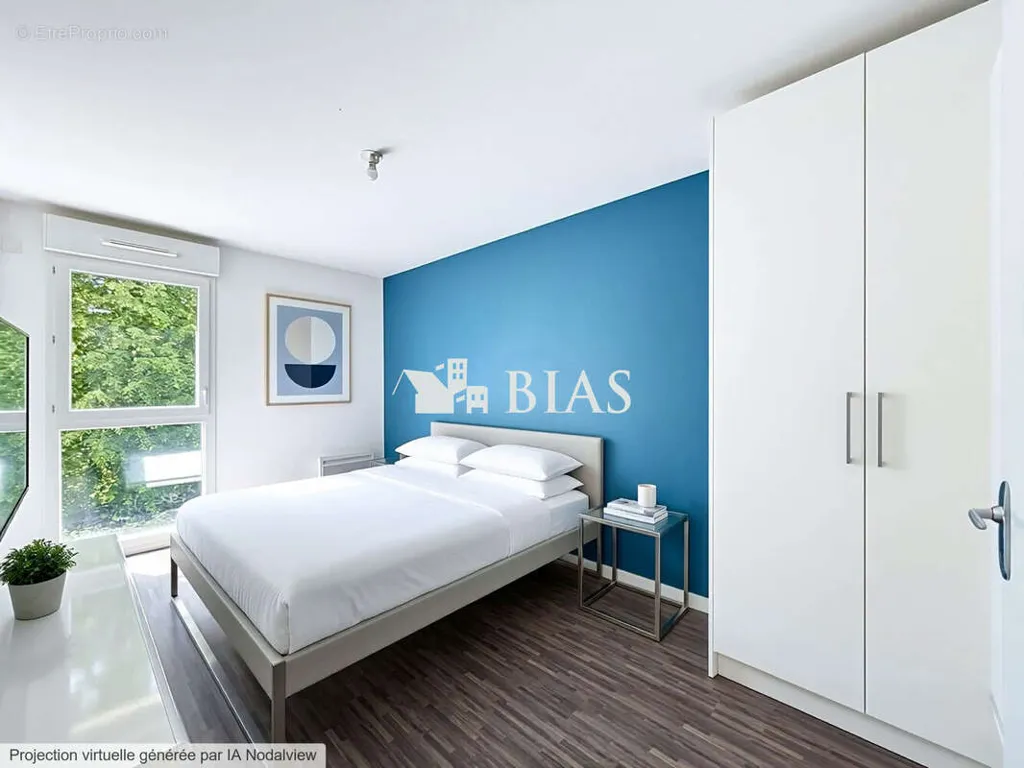 Chambres - Appartement avec balcon et parking à Le Houlme