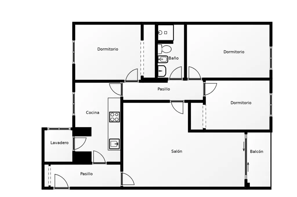 Planimetria - Bright Apartment with Terrace in Parque Azahara